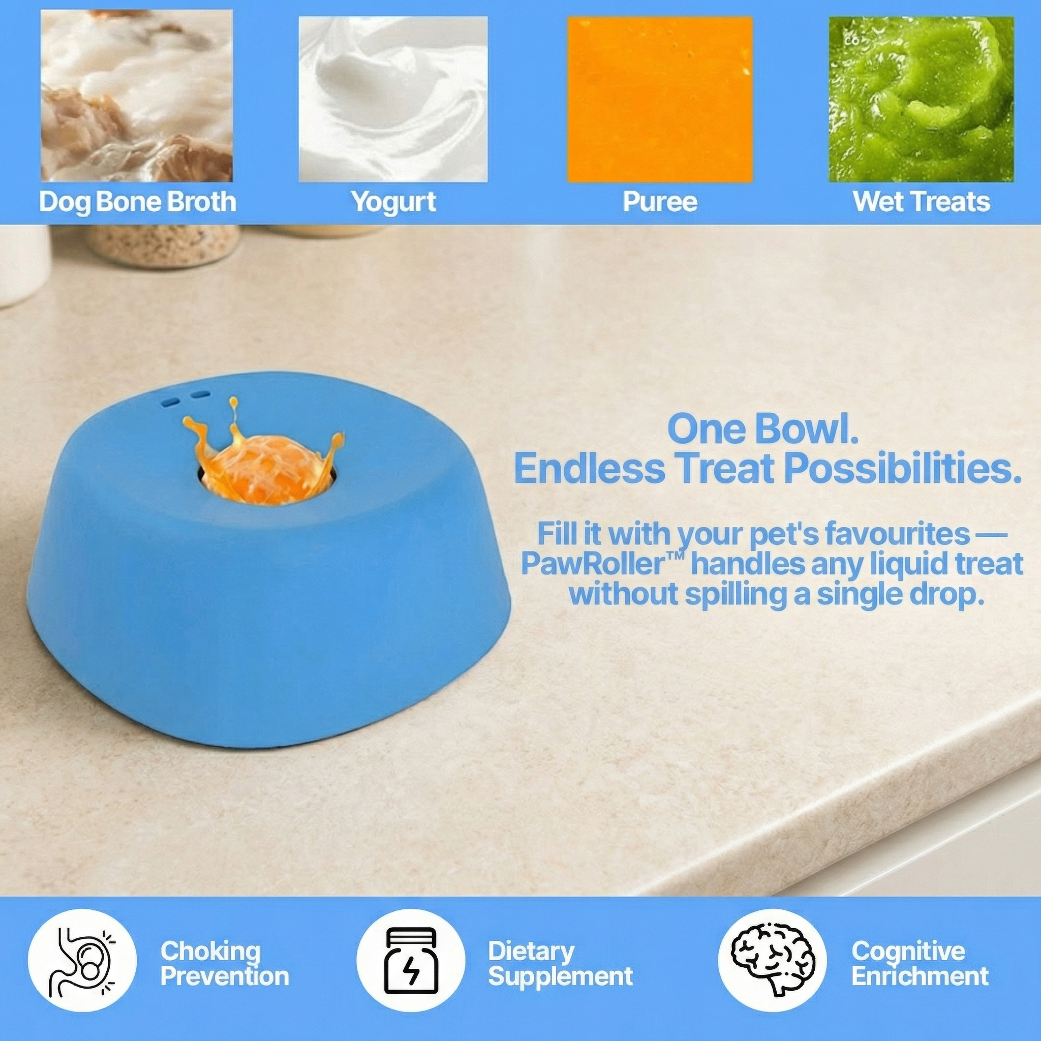 The PawRoller™ Slow Feeding Bowl